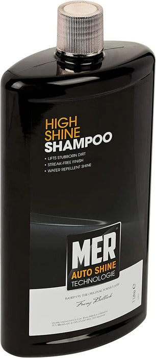 MER HIGH SHINE CAR SHAMPOO 1 LITRE GLOSSY STREAK FREE FINISH. WATER REPELLENT