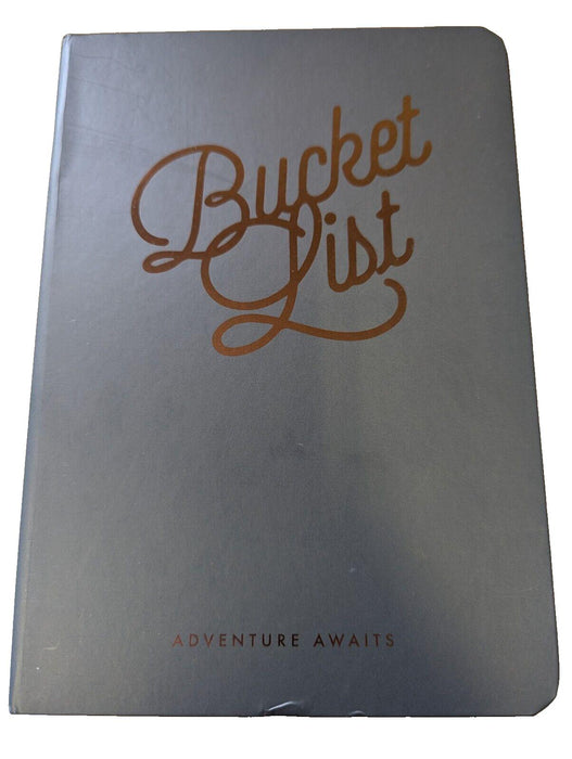 Bucket List Adventure Awaits Book Navy Bronze Trim