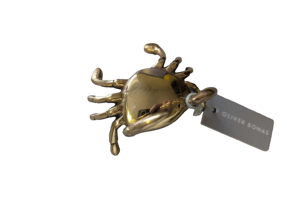 Oliver Bonas Crab Gold Metal Ring Holder