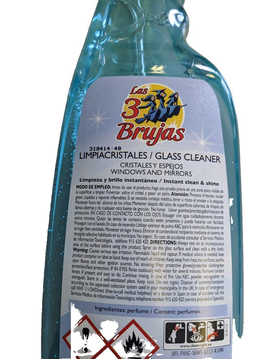 Las 3 Brujas Limpiacristales Glass Cleaner 750ml