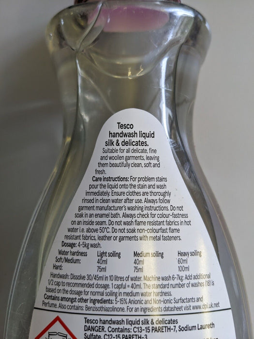 Tesco Handwash Liquid Silk and Delicates 750ml