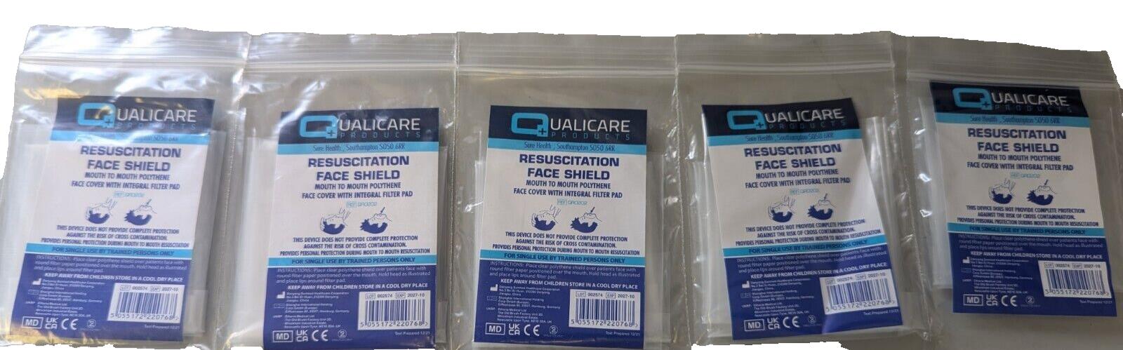 Qualicare resuscitation face shield x5