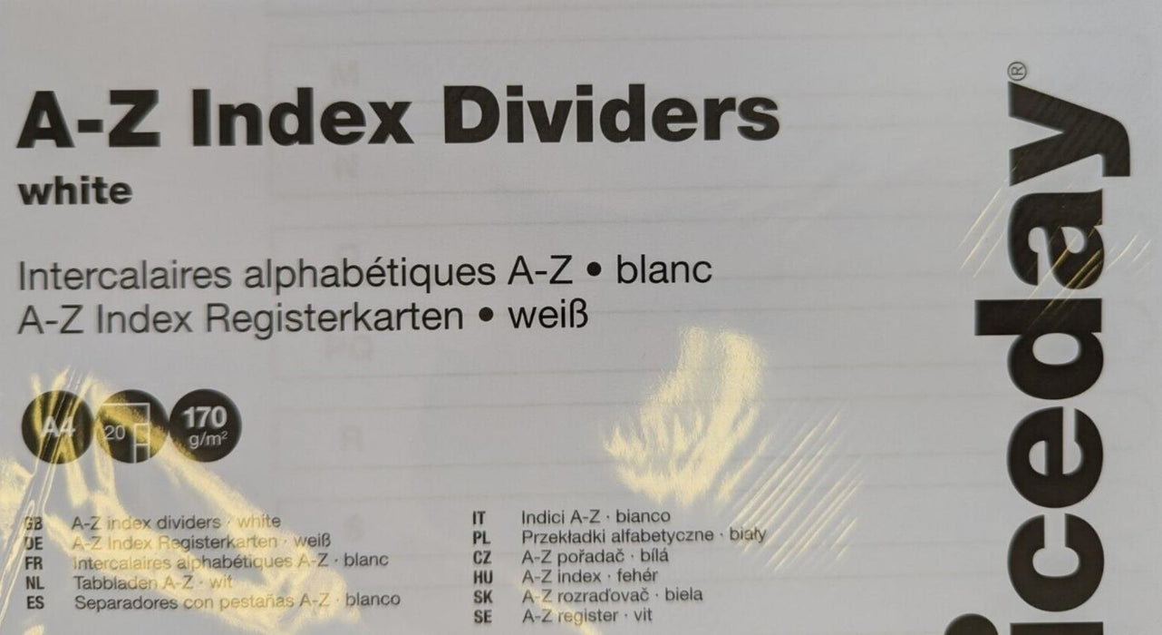 Niceday A-Z Index Dividers