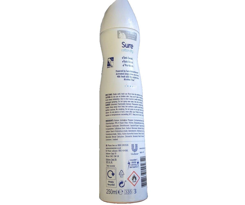 Sure Women 48hr Anti Perspirant - Cotton Dry 250ml