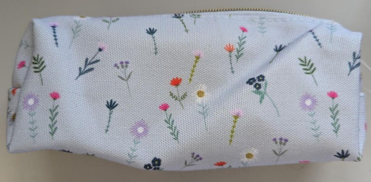 Floral Light Blue Pencil Case