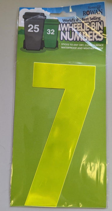 4 pack Hi-Viz Wheelie Bin Number 7