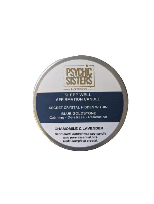 Phychic Sisters Sleep Well Affirmation Candle Chamomile & Lavender