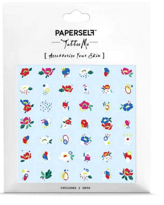 Paperself LITTLE GARDEN TEMPORARY TATTOO - Small Flowers