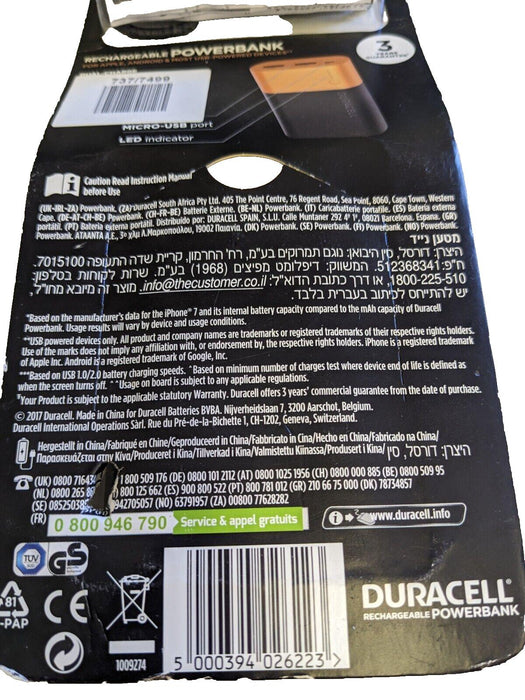 DURACELL RECHARABLE POWERBANK