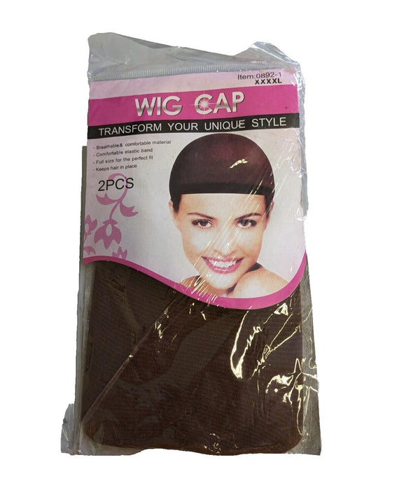 Wig Cap Dark Brown Size XXXXL 2Pcs