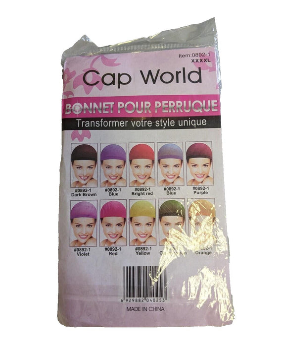 Wig Cap Dark Brown Size XXXXL 2Pcs