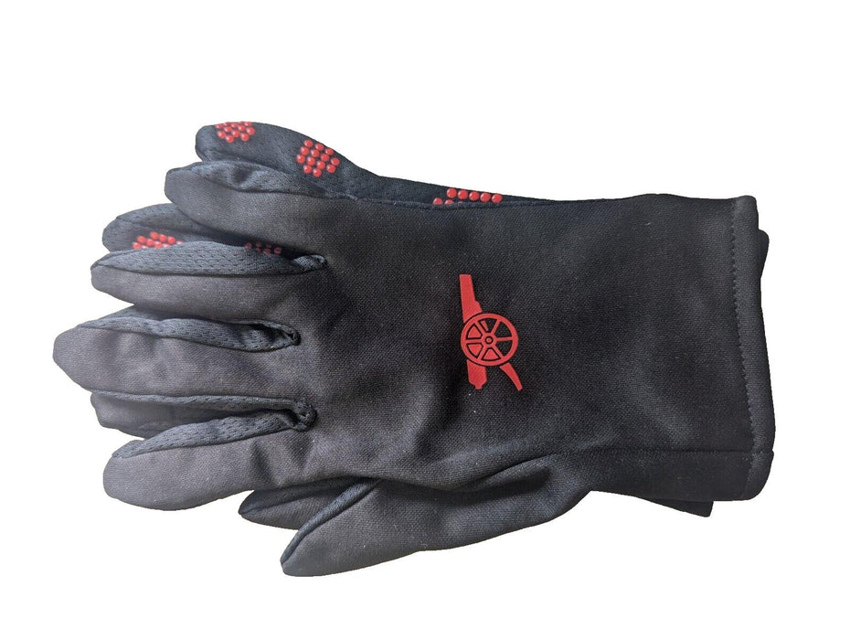 Arsenal Black Red Gripped Gloves