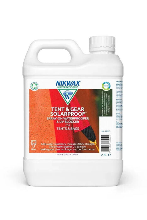 Nikwax Tent And Gear SPRAY ON SolarProof 2.5 Litre UV Waterproofing Solar Proof