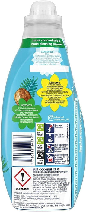 Surf Coconut Bliss Concentrated Liquid Laundry Detergent 24 Washes 648ml