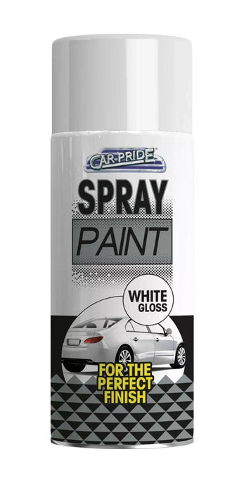 400ML White Gloss Spray Paint Aerosol Can Car Pride Car Van Bike