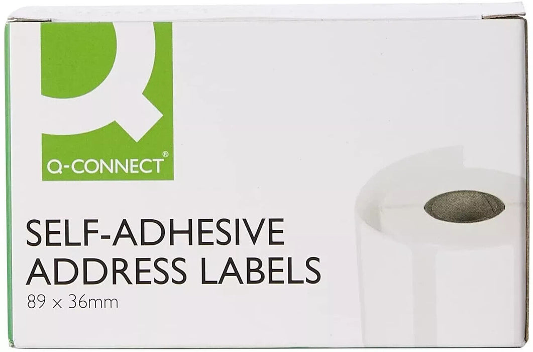 Q Connect White 89x36mm Self-Adhesive Address Label (Roll of 200)