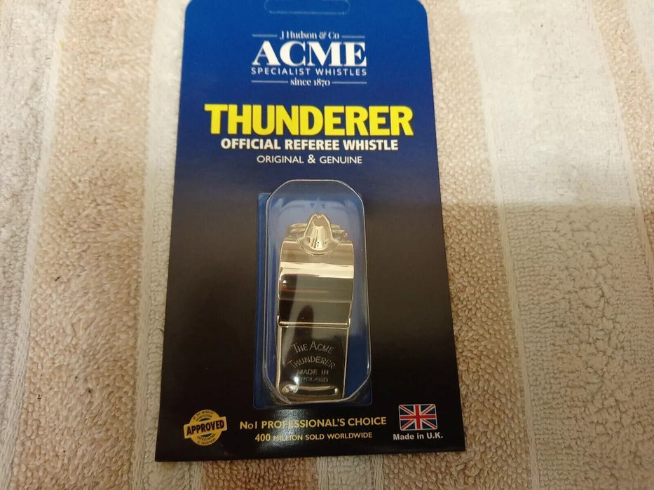 ACME  THUNDERER OFFICIAL REFEREE WHISTLE. BRAND NEW. UNOPENED.