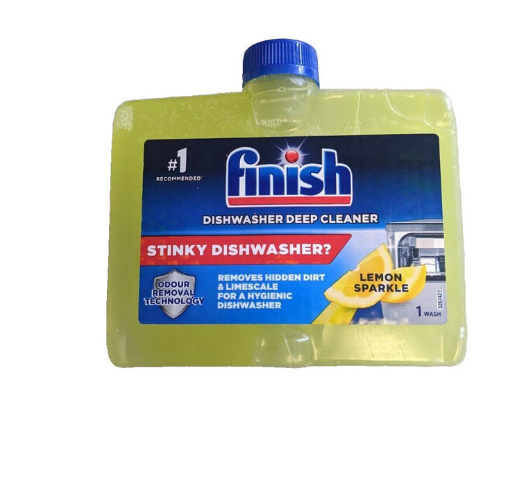 Finish Dishwasher Cleaner Lemon Sparkle 250ml Deep Cleans Grease Limescale