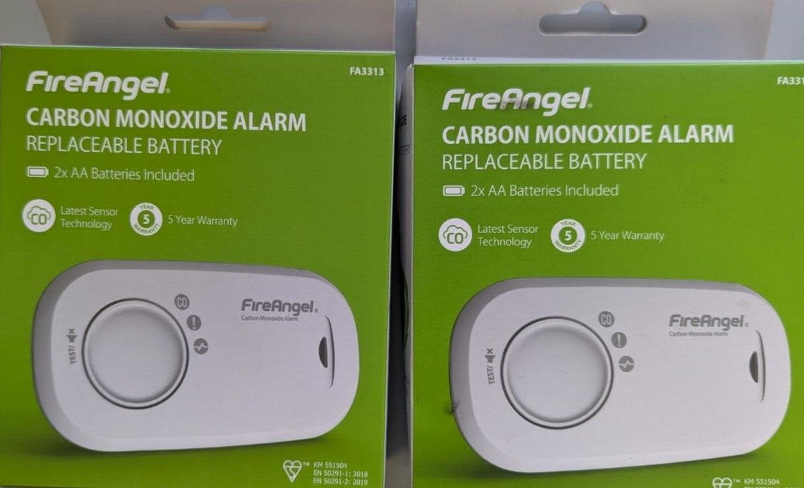 2 Pack FireAngel FA3313 Carbon Monoxide Alarm Carbon monoxide alarm