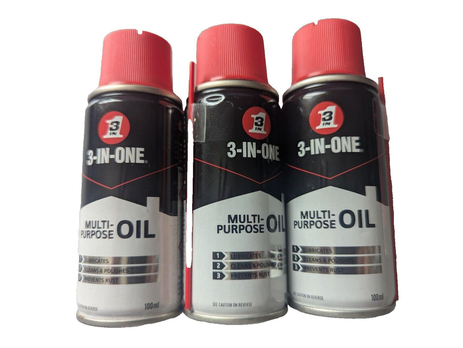 3-IN-ONE Multi-Purpose Oil Spray 100ml 3 Pack