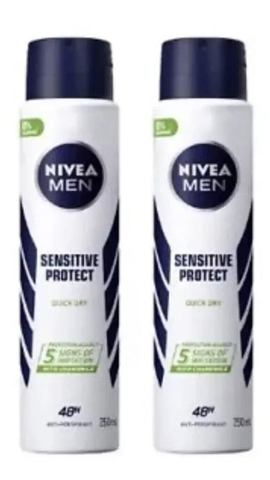 Nivea Men Sensitive Protect Anti Perspirant Deodorant 250ml x2