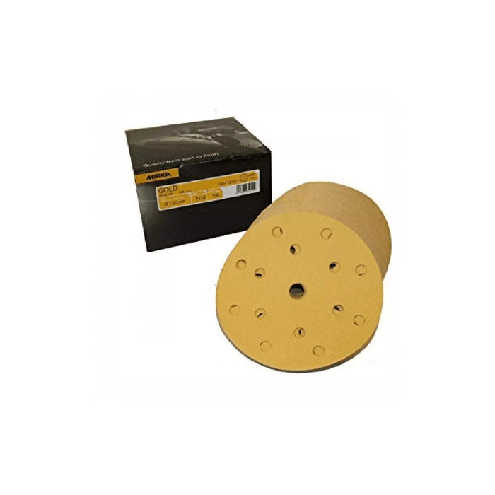 100 X MIRKA GOLD GRIP 150MM 15 HOLE P800 SANDING DISCS