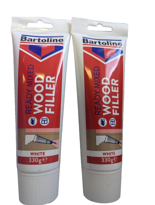 Bartoline Ready Mixed Wood Filler 330G Tube White x2