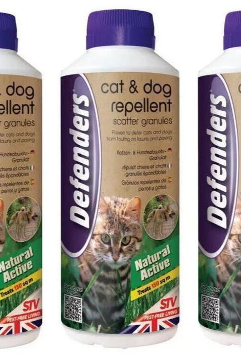 Defenders Natural Cat & Dog Scatter Repellent Granules 450g x3