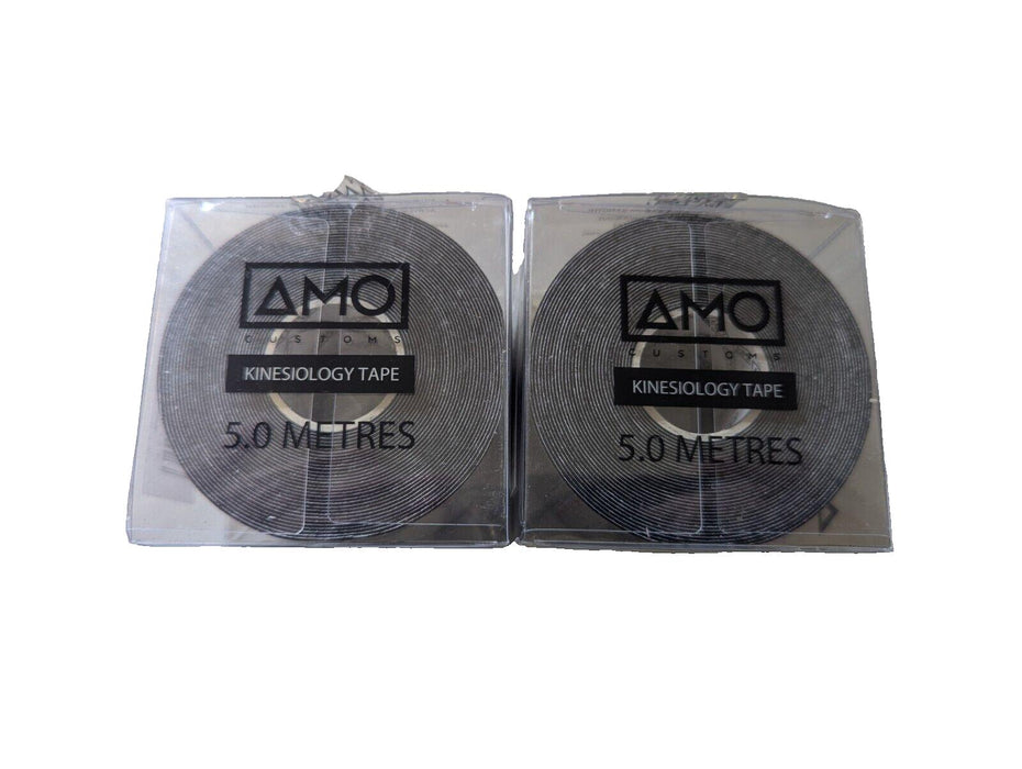 AMO Kinesiology Tape Black 5.0 Metres x2