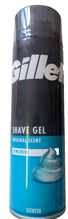 Gillette Shaving Gel 2 Pack - 1 Original Scent 200ml & 1 Scented 200ml