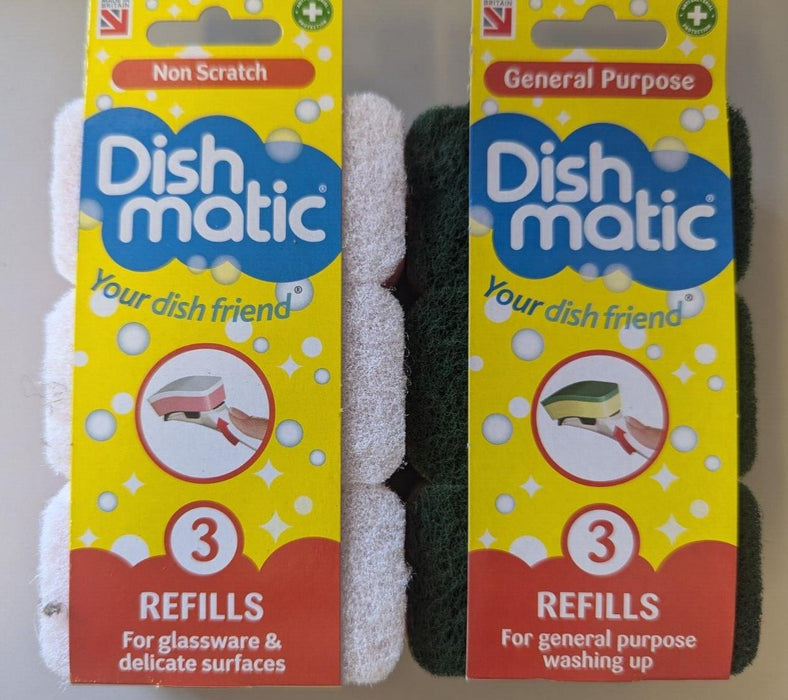 Dishmatic Refill 3 Sponges x2 (6 Total)