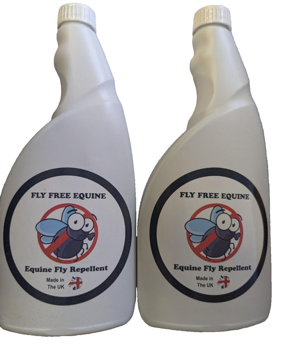 Fly Free Equine  Highly Effective Equine Fly Repellent 750ml Spray Bottle x2