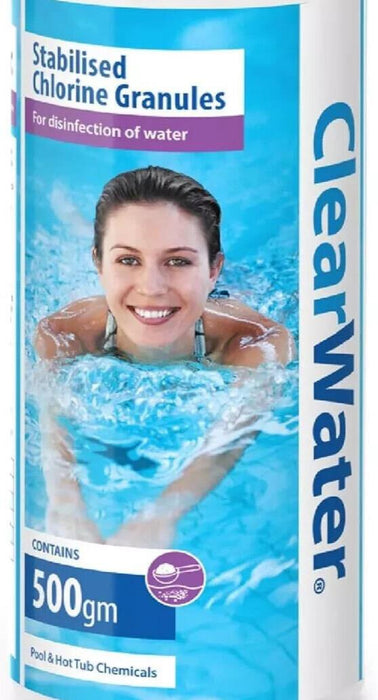 Clearwater Pool Stabilised Chlorine Grannules 500 grams