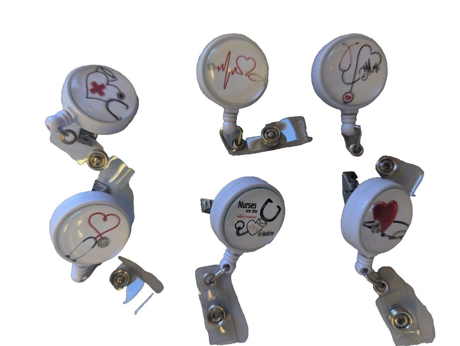 Retractable Badge Holders Nurses Badge Holders x6