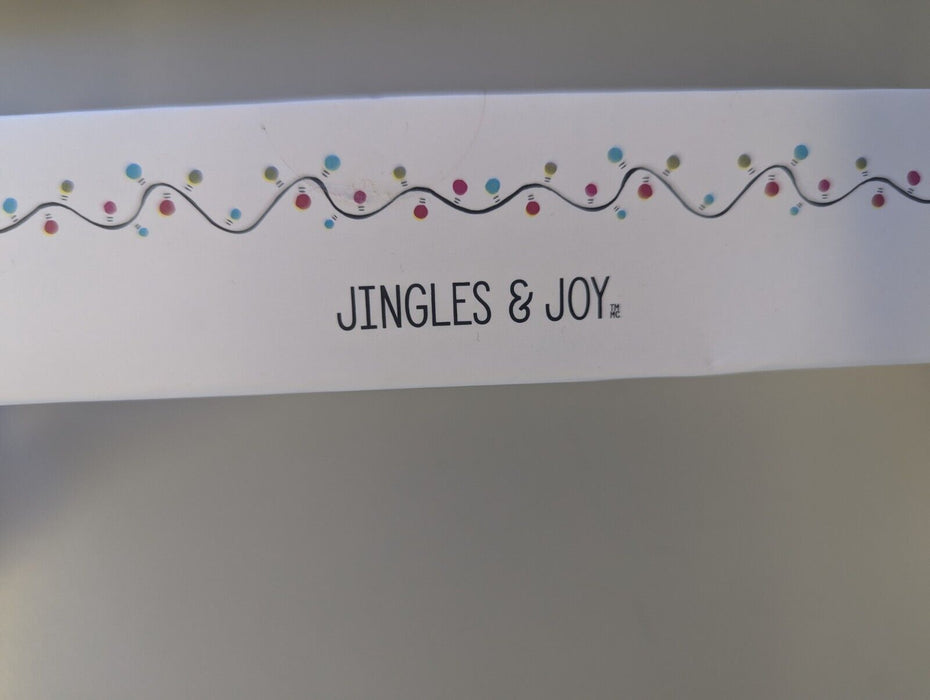 jingles & joy glass ornament set 4 pieces