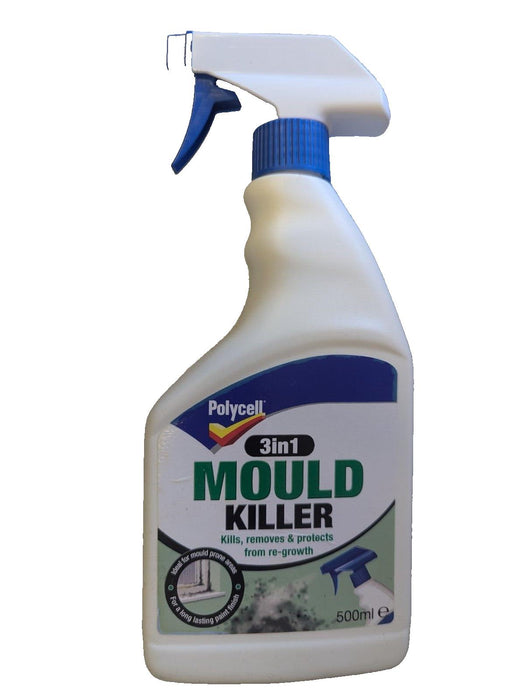 Polycell Mould Killer Spray 500ml - Kills, Removes, Protects 3in1