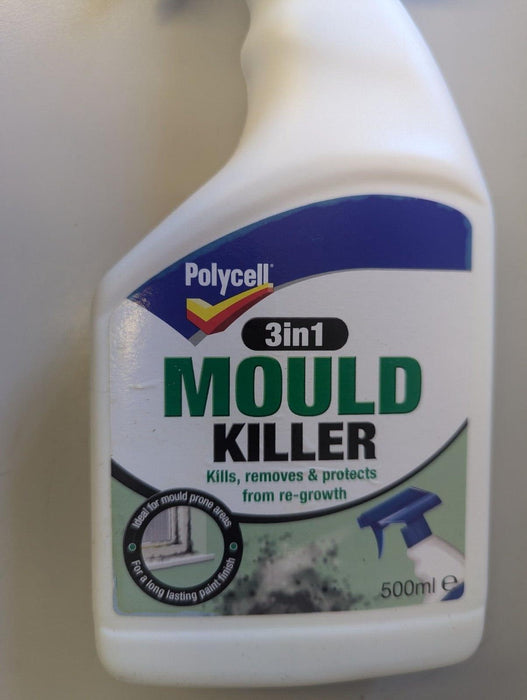 Polycell Mould Killer Spray 500ml - Kills, Removes, Protects 3in1