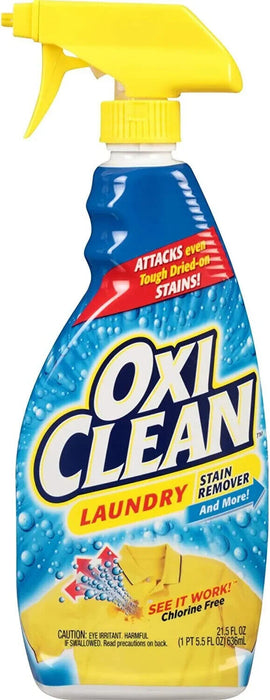 OxiClean Laundry Stain Remover Spray, 636 ml (21.5oz) Spot Stain Clothes Remover