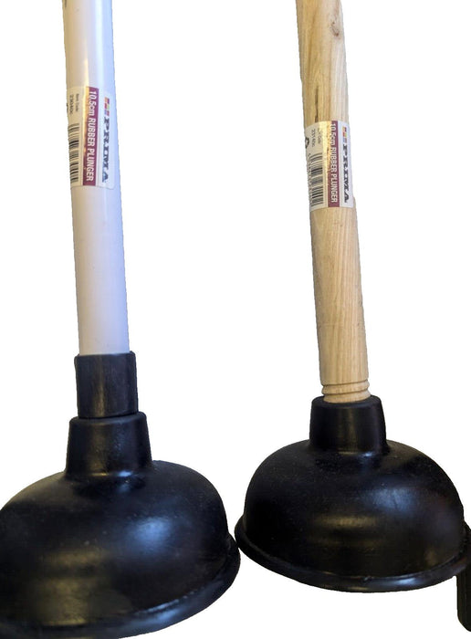 Prima Plunger For Sinks and Unblocking Drains x2 (Plastic Handle / Wood Handle)