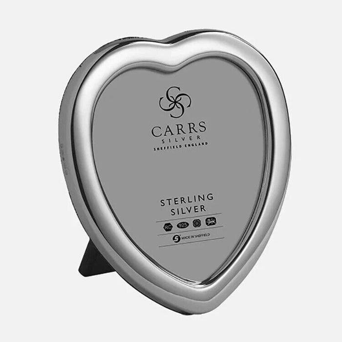 Heart Sterling Silver Photo Frame With Grey Velvet Back