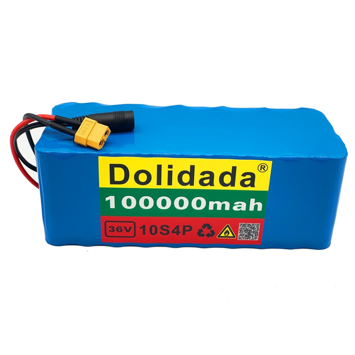 36v Dolidada E-Bike Li-ion Battery 100000mah  Lithium Battery Pack (Deans PLUG)