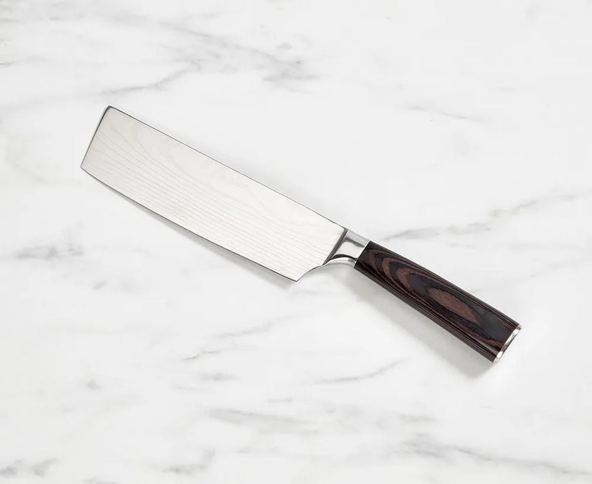Zebrano Cleaver Knife, 7" New