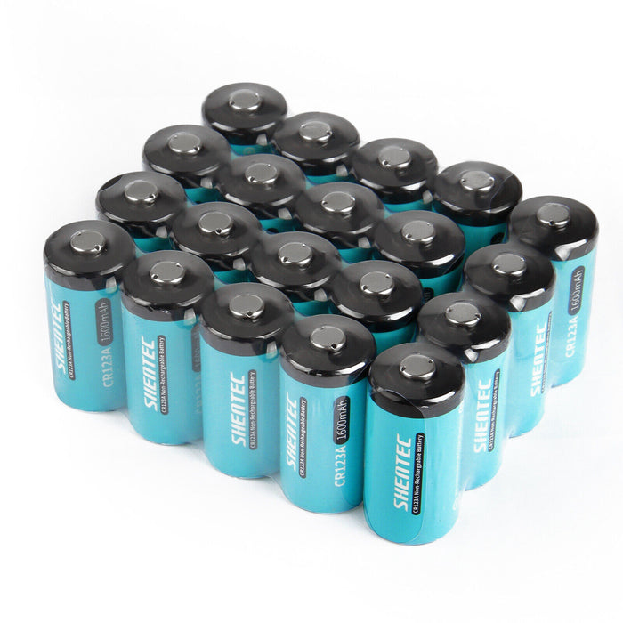 20 Pack CR123A 3V Li-ion Battery 1600mAh Lithium photo Battery