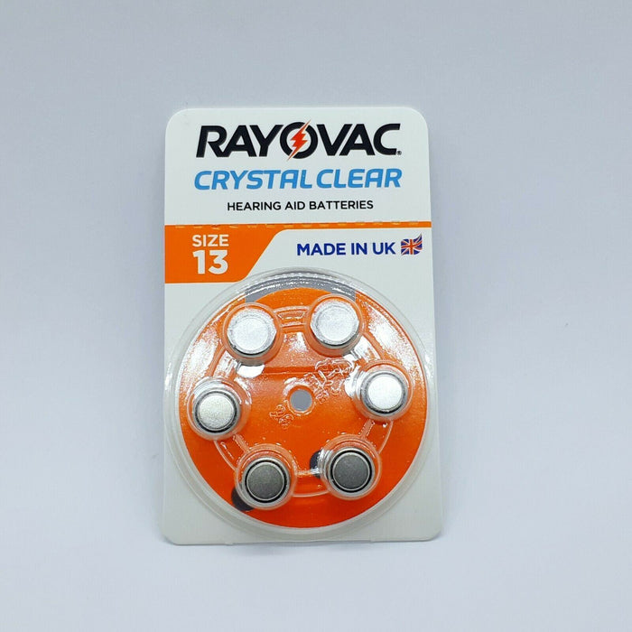 Rayovac Crystal Clear Hearing Aid Batteries x 24 Size 13 PR48 Authorised Seller