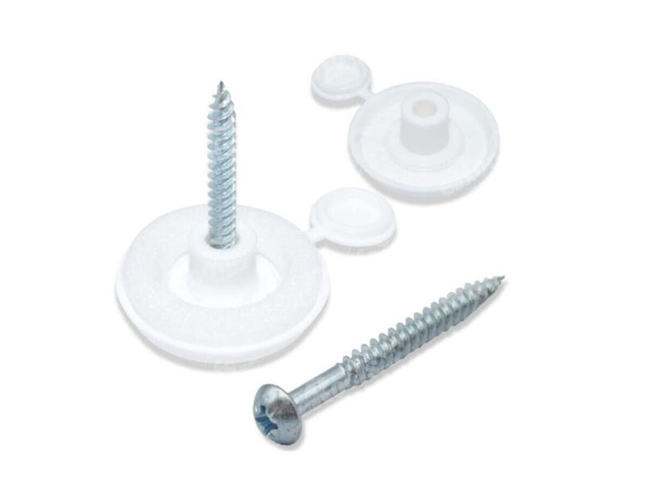 10 x POLYCARBONATE SHEET 25mm FIXING BUTTONS WITH SCREWS