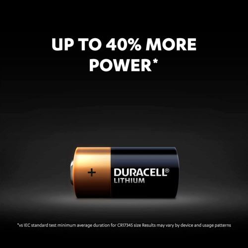 Duracell High Power Lithium 123 Battery 3V, pack of 2 (CR123 / CR123A / CR17345)