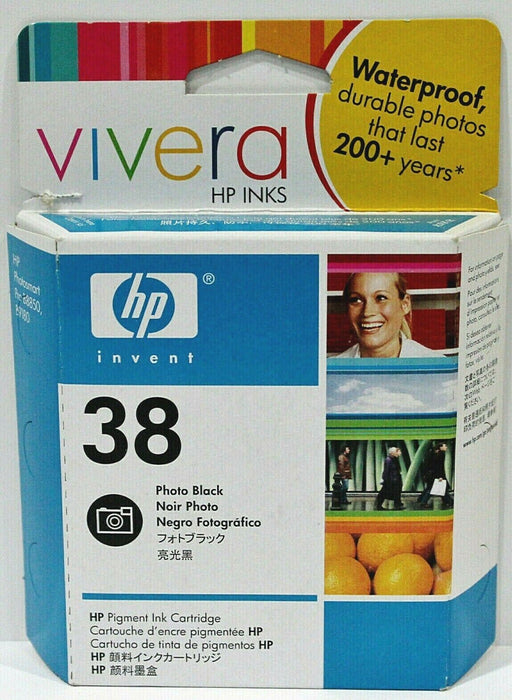 HP 38 27ml New Original Photosmart Pro B8850 B9180 Pigment Ink Cartridges