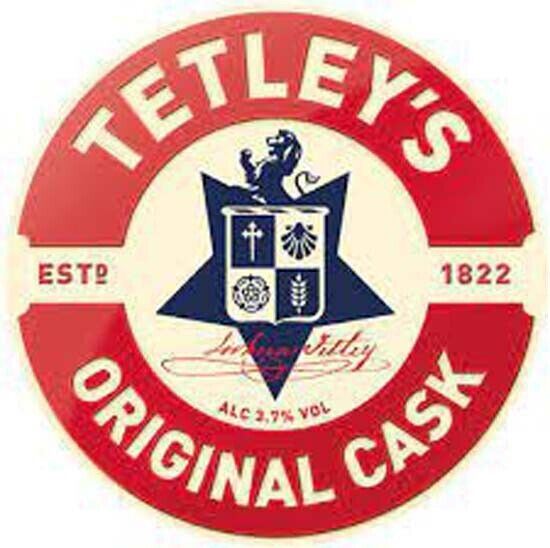 Tetley’s Original Cask Metal Beer Pump Badges Clip Heavy Mancave Bar Pub