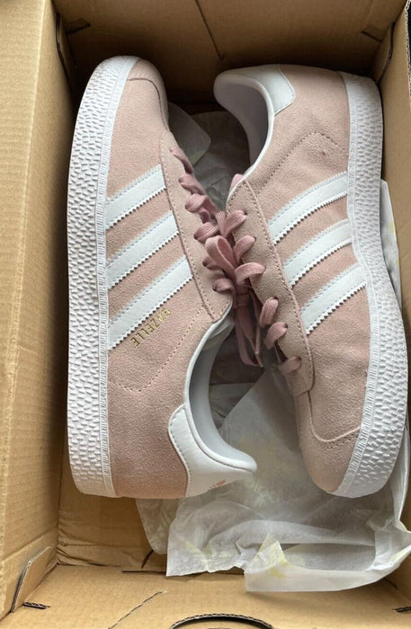 Adidas Gazelle Low Suede Trainers BB5472 Beige/White/Pink UK5/US5.5/EU38