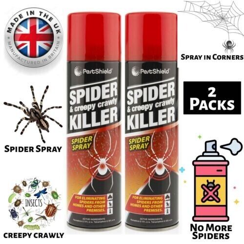 2 x 200ML No More Spiders Spider & Creepy Crawly Insect Killer Spider Spray